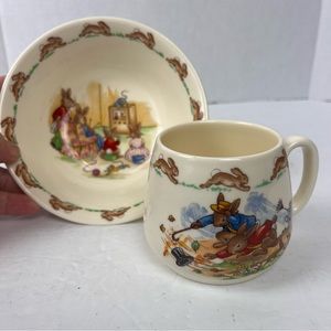 Bunnykins English Bone China Childs cup & bowl set